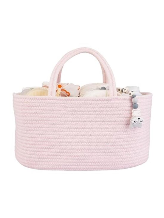 Other - Large Baby Diaper Caddy Organizer for Girl Boy Rope Nursery Storage Bin Basket
